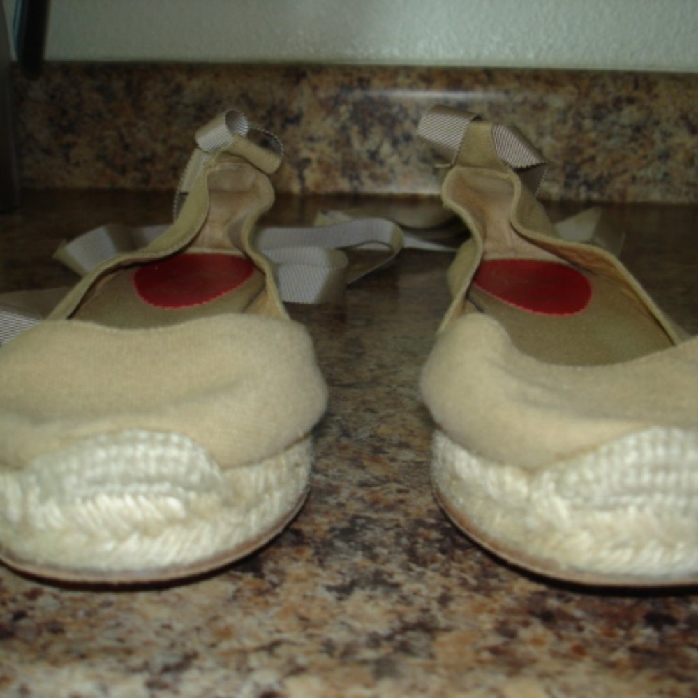 Authentic Christian Louboutin ankle tie up shoes 38 (7.5-8) Excellent - Picture 2 of 13